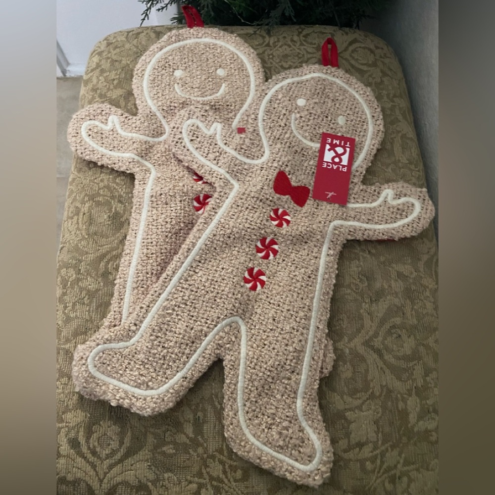 2 Place & Time Gingerbread Men Holiday Stockings